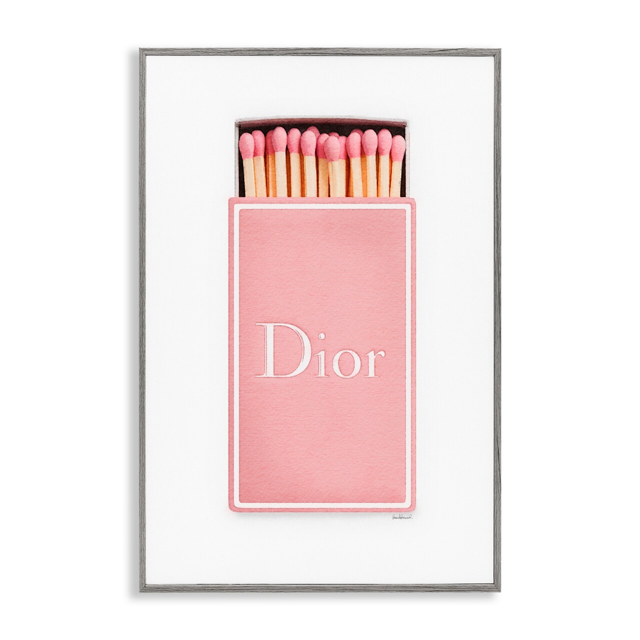 Stupell Industries Pastel Pink Fashion Matchbox Framed Giclee By Amanda Greenwood